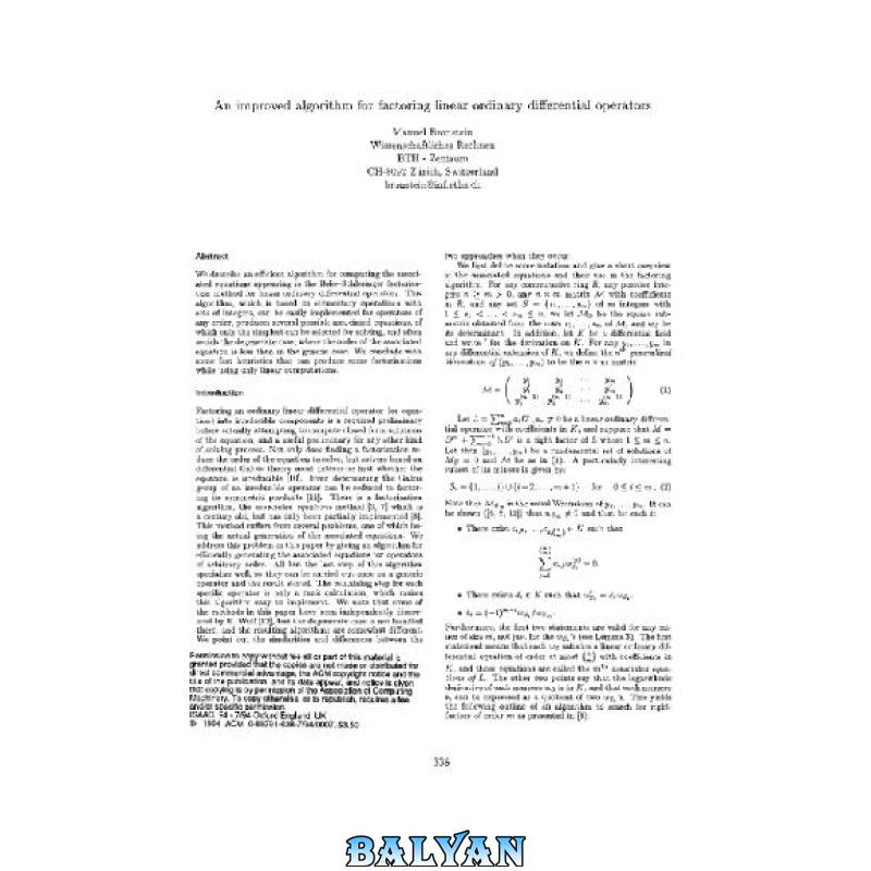 Improved algorithm for factorization of ODE