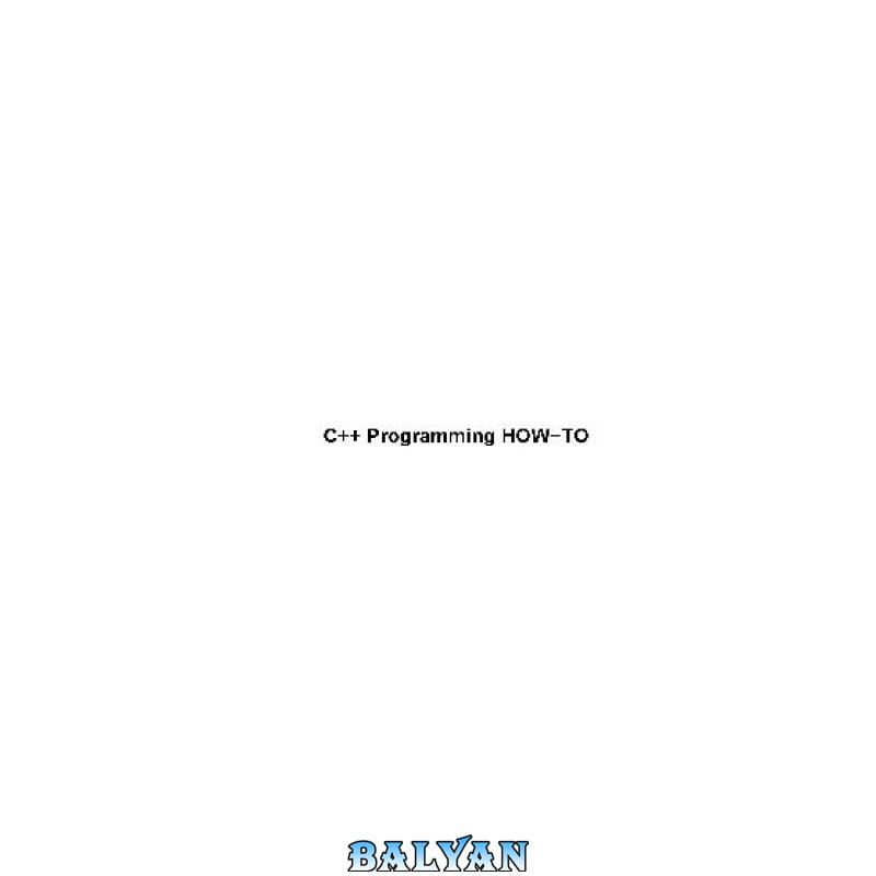 C++ Programming HOW-TO