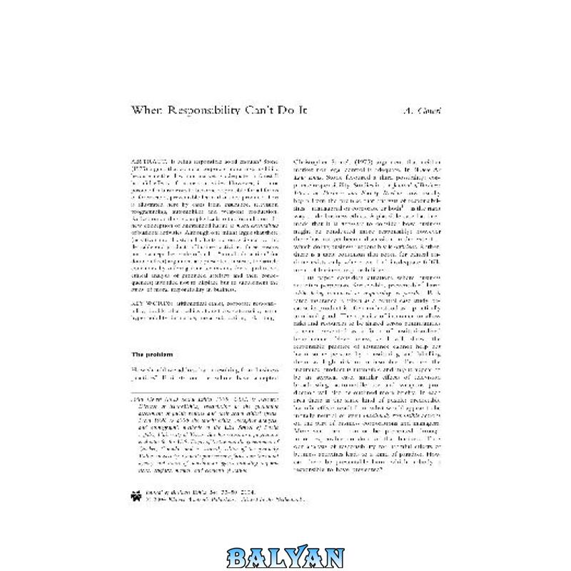 When Responsibility Can't Do It
