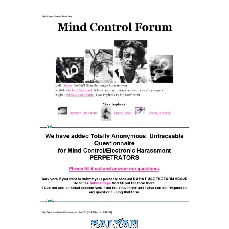 Mind Control Forums