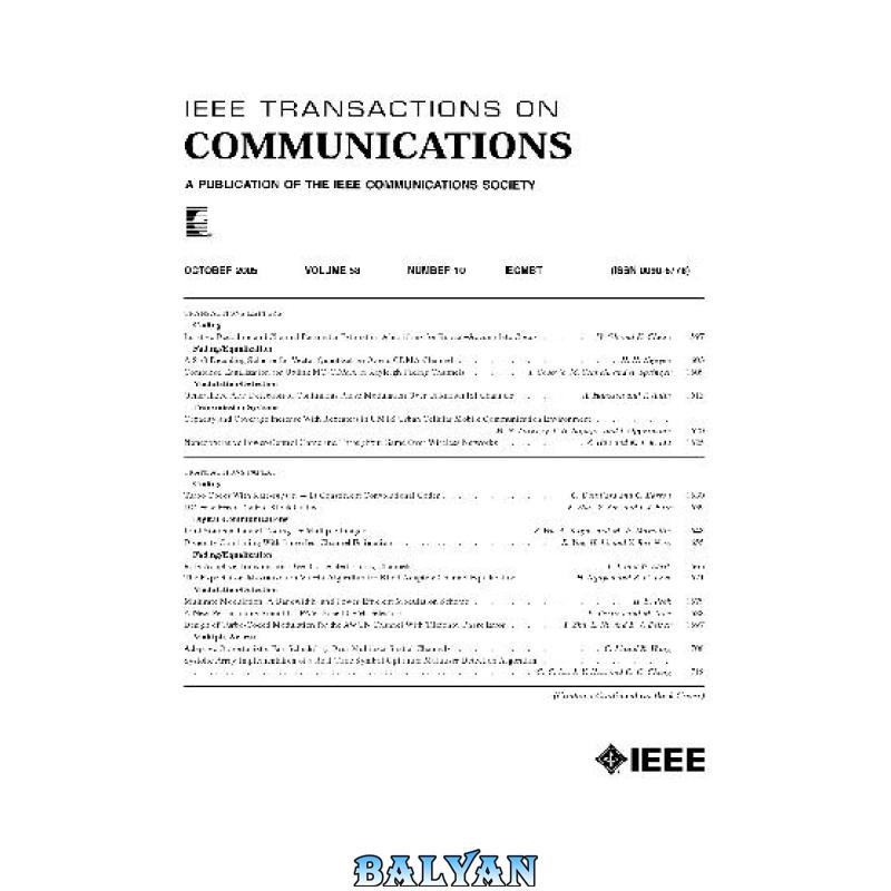 dd3df0ef40970bab0b49d87de8e6eab7.jpg دانلود کتاب IEEE Transaction on communications (October) - تصویر 1